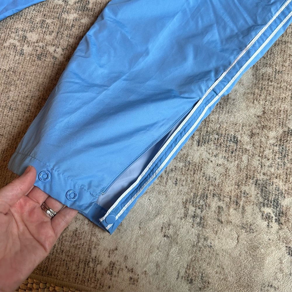 Holloway Athletic Track Pant Size Medium Light Blue White Stripe Y2K Windbreaker - Picture 7 of 7